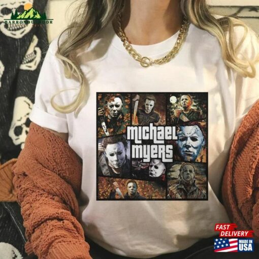 Michael Myers Shirt Vintage Halloween Horror Character Sweatshirt Quotes Unisex