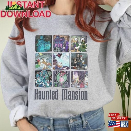 Mickey Friends Haunted Mansion Halloween Sublimation Design Png T-Shirt Hoodie