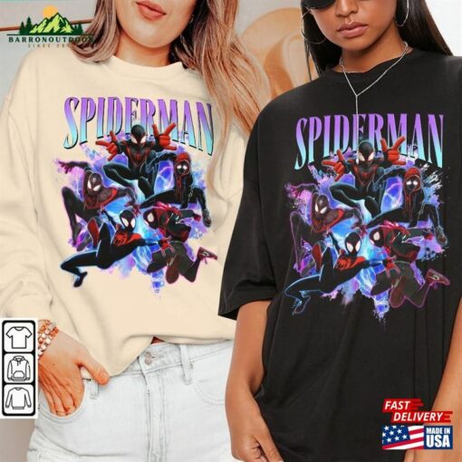 Miles Morales Movie Shirt K12 Spiderman 2023 Across The Spider Verse Sweatshirt Hoodie T-Shirt