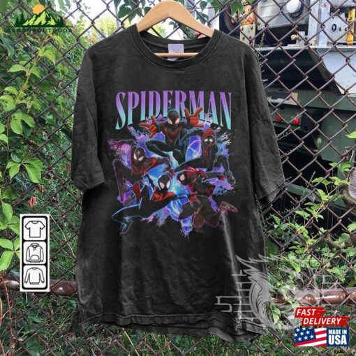 Miles Morales Movie Shirt K12 Spiderman 2023 Across The Spider Verse Sweatshirt Unisex Hoodie