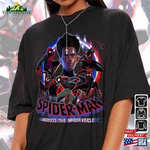 Miles Morales Movie Shirt K16 Spiderman 2023 Across The Spider Verse Sweatshirt Classic Hoodie