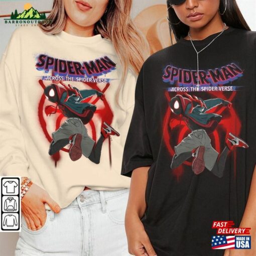 Miles Morales Movie Shirt K4 Spiderman 2023 Across The Spider Verse Sweatshirt Classic