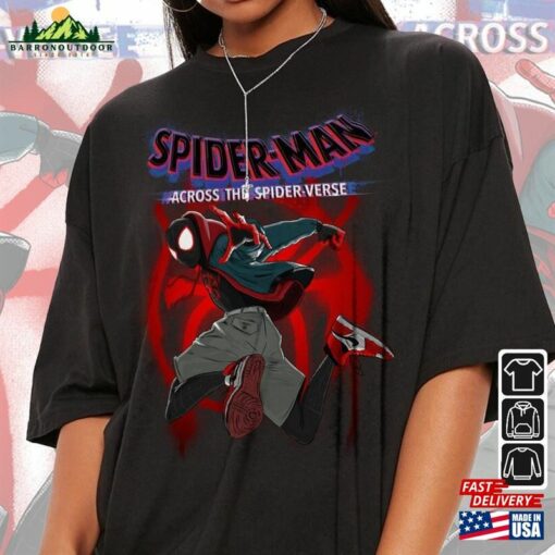 Miles Morales Movie Shirt K4 Spiderman 2023 Across The Spider Verse Sweatshirt Classic