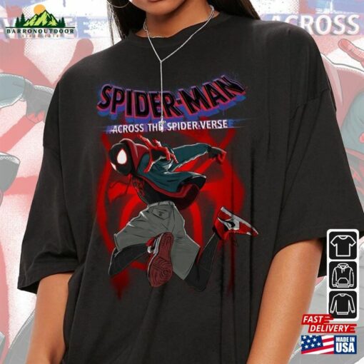 Miles Morales Movie Shirt K4 Spiderman 2023 Across The Spider Verse Sweatshirt Unisex T-Shirt