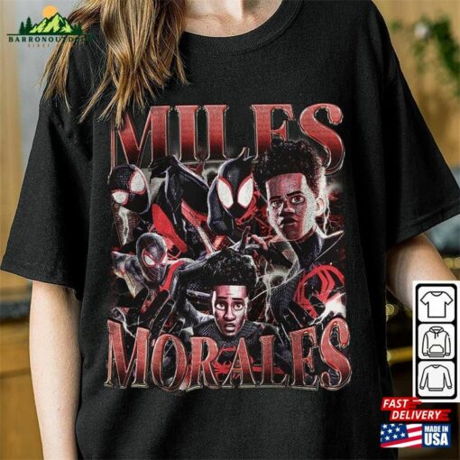 Miles Morales Movie Shirt Spiderman Across The Spider Verse Vintage 90S Y2k Sweatshirt Classic Unisex