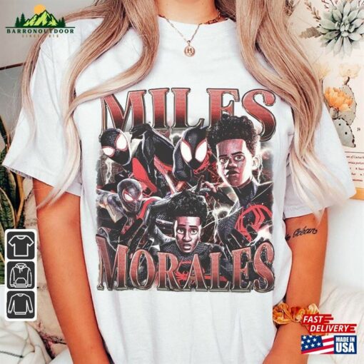 Miles Morales Movie Shirt Spiderman Across The Spider Verse Vintage 90S Y2k Sweatshirt Classic Unisex