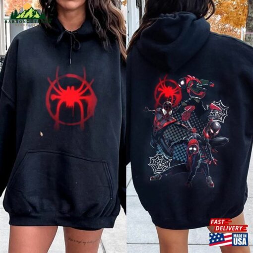 Miles Morales Spider Man 2 Sides Shirt Sweatshirt Hoodie