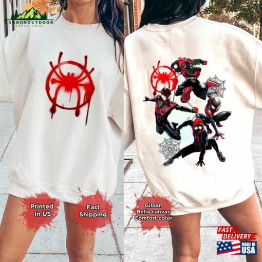 Miles Morales Spider Man 2 Sides Shirt Sweatshirt Hoodie