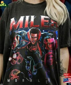 Miles Morales Vintage T-Shirt Spider Punk Shirt Man Across The Hoodie
