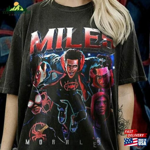 Miles Morales Vintage T-Shirt Spider Punk Shirt Man Across The Hoodie