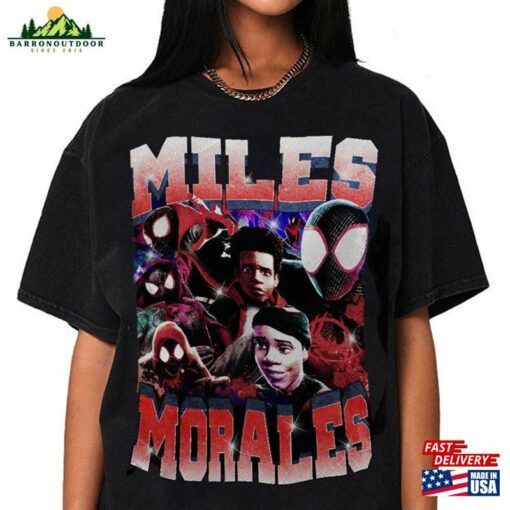 Miles Morales Vintage T-Shirt Spider Punk Shirt Man Across The Hoodie Classic