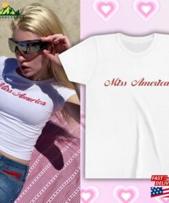 Miss America Baby Tee Y2k Barbie Shirt Sweatshirt T-Shirt