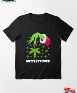 Mistlestoned Weed Leaf Cannabis Amp Marijuana Ugly Christmas T-Shirt Essential Unisex