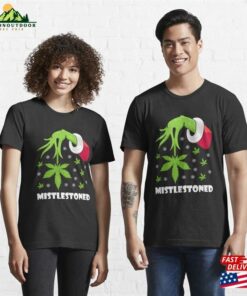 Mistlestoned Weed Leaf Cannabis Amp Marijuana Ugly Christmas T Shirt Essential Unisex 3