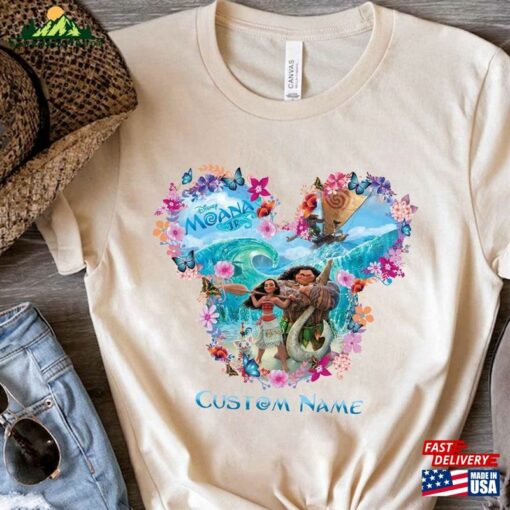 Moana And Maui Mickey Ears Shirt Movie Crewnecks Classic Unisex