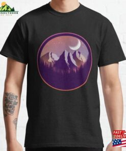 Moon And Mountains Classic T-Shirt Unisex