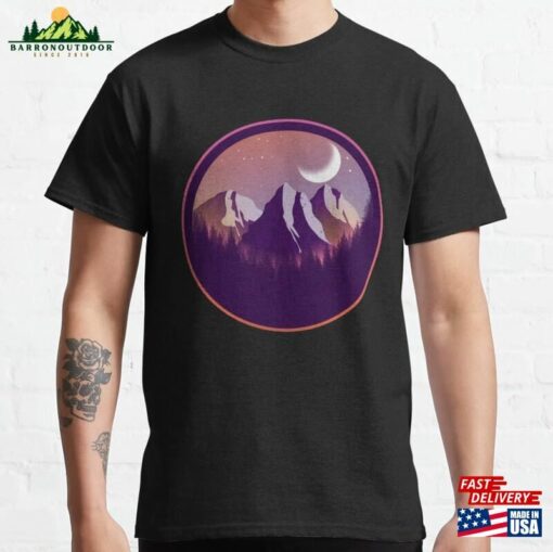 Moon And Mountains Classic T-Shirt Unisex