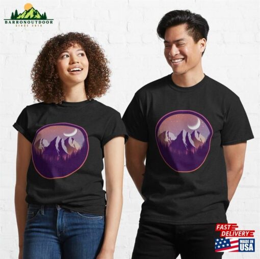 Moon And Mountains Classic T-Shirt Unisex