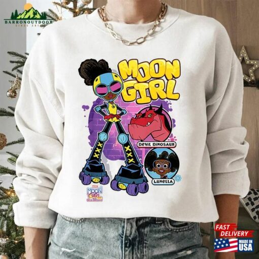 Moon Girl And Devil Dinosaur Shirt Lunala Kid Sweatshirt Hoodie