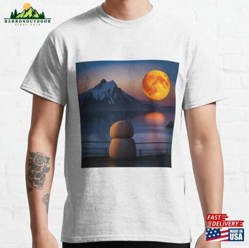 Moon Over The Mountains Classic T-Shirt Hoodie