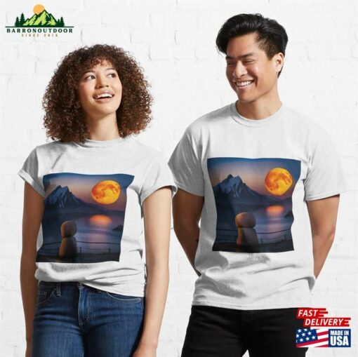 Moon Over The Mountains Classic T-Shirt Hoodie