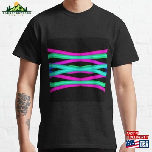 Neon Tubes Pink Green Design Classic T-Shirt Hoodie