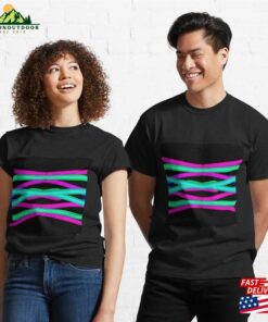 Neon Tubes Pink Green Design Classic T-Shirt Hoodie 2 Neon Tubes Pink Green Design Classic T Shirt Hoodie 3
