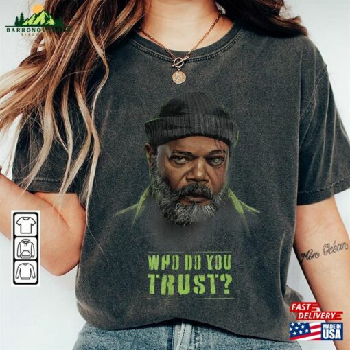 Nick Fury Who Do You Trust Movie Shirt Secret Invasion 2023 Tv Series Vintage 90S Y2k Hoodie Classic