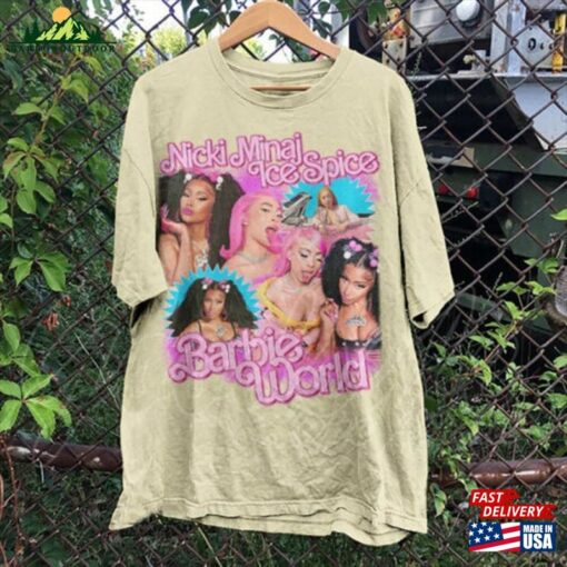 Nicki Minaj X Ice Spice Barbie World Shirt Homage Tee Funny Unisex T-Shirt