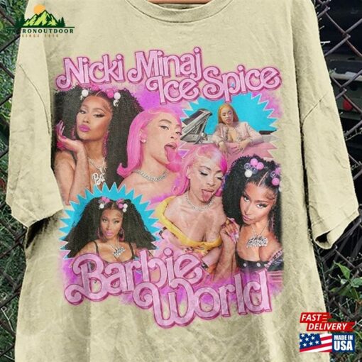 Nicki Minaj X Ice Spice Barbie World Vintage Shirt Homage T-Shirt Fan Tees Sweatshirt Classic