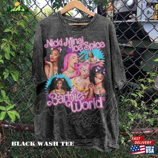 Nicki Minaj X Ice Spice Barbie World Vintage Shirt Homage T-Shirt Fan Tees Sweatshirt Classic