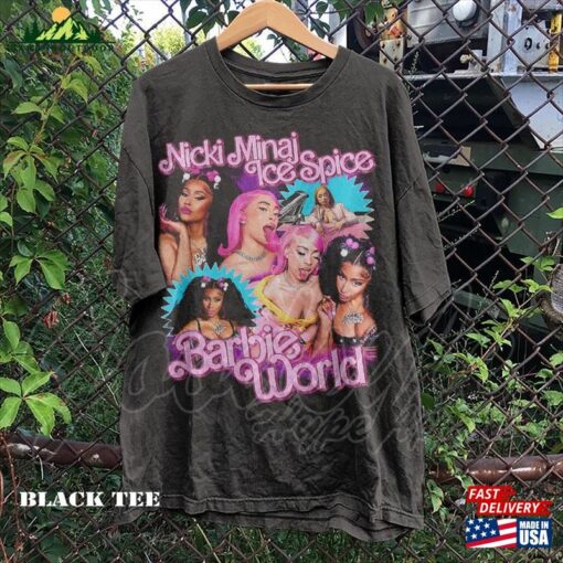 Nicki Minaj X Ice Spice Barbie World Vintage Shirt Homage T-Shirt Fan Tees Sweatshirt Classic