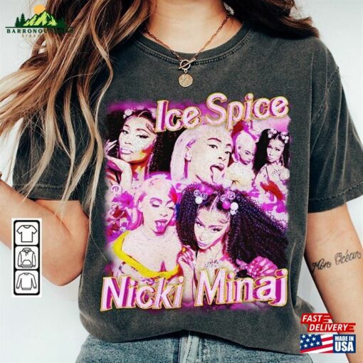 Nicki Minaj X Ice Spice Vintage Rap Shirt Homage Barbie World 90S Y2k Sweatshirt Unisex