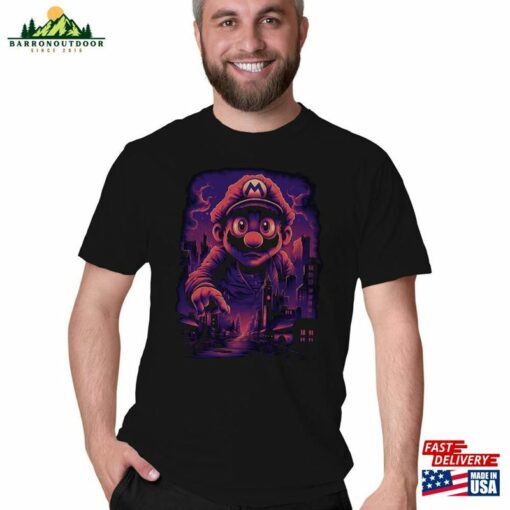 Nightmare Kaiju Mario Shirt Unisex Graphic Tee Movie Hoodie