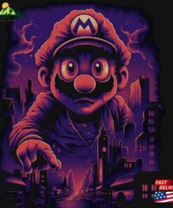 Nightmare Kaiju Mario Shirt Unisex Graphic Tee Movie Hoodie