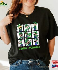 Nintendo Luigi Moods T-Shirt Super Mario Tee Classic