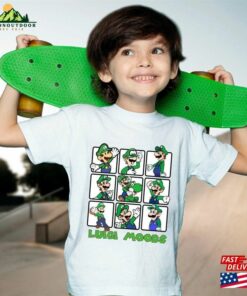 Nintendo Luigi Moods T-Shirt Super Mario Tee Classic 2 Nintendo Luigi Moods T Shirt Super Mario Tee Classic 3