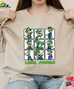 Nintendo Luigi Moods T-Shirt Super Mario Tee Classic 3 Nintendo Luigi Moods T Shirt Super Mario Tee Classic 4