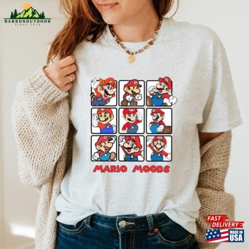 Nintendo Mario Moods T-Shirt Super Bros Tee Unisex