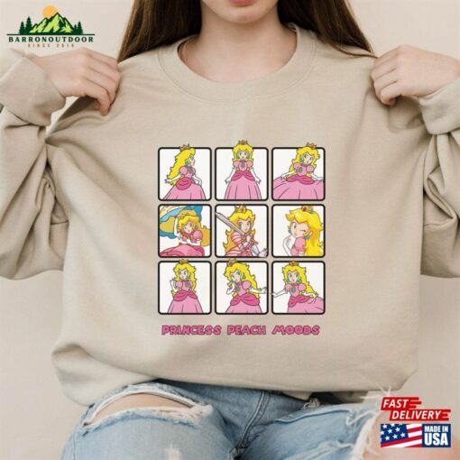 Nintendo Princess Peach Mood T-Shirt Super Mario Tee Classic