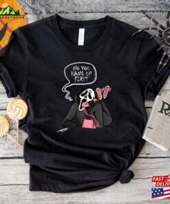 No You Hang Up First Shirt Halloween Ghostface Valentine Unisex Classic