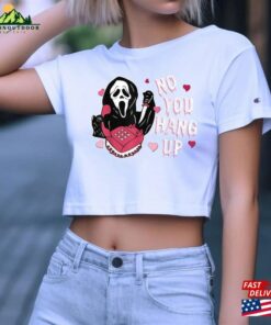 No You Hang Up Halloween Shirt Crop Top Valentine Classic Sweatshirt