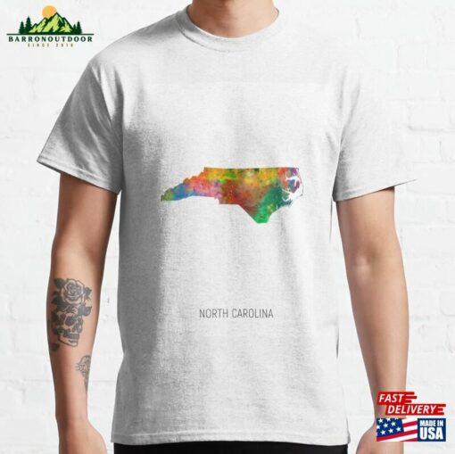 North Carolina Watercolor Map Classic T-Shirt Unisex Sweatshirt