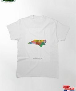 North Carolina Watercolor Map Classic T-Shirt Unisex Sweatshirt