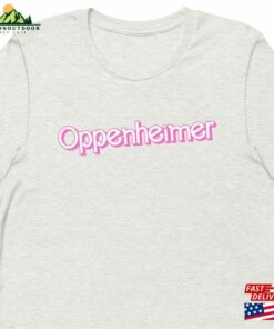 Oppenheimer Barbie Font Shirt Barbenheimer Funny Movie Inspired Unisex Hoodie Oppenheimer Barbie Font Shirt Barbenheimer Funny Movie Inspired Unisex Hoodie