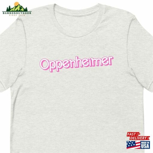 Oppenheimer Barbie Font Shirt Barbenheimer Funny Movie Inspired Unisex Hoodie