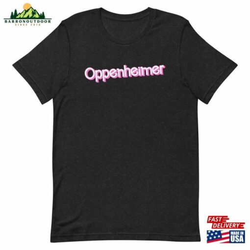 Oppenheimer Barbie Font Shirt Barbenheimer Funny Movie Inspired Unisex Hoodie