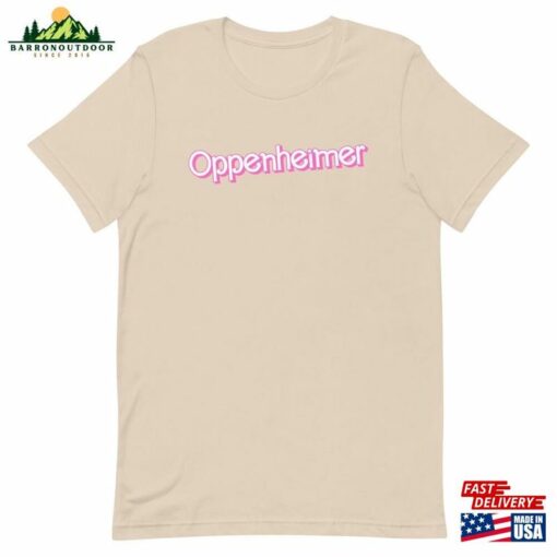 Oppenheimer Barbie Font Shirt Barbenheimer Funny Movie Inspired Unisex Hoodie