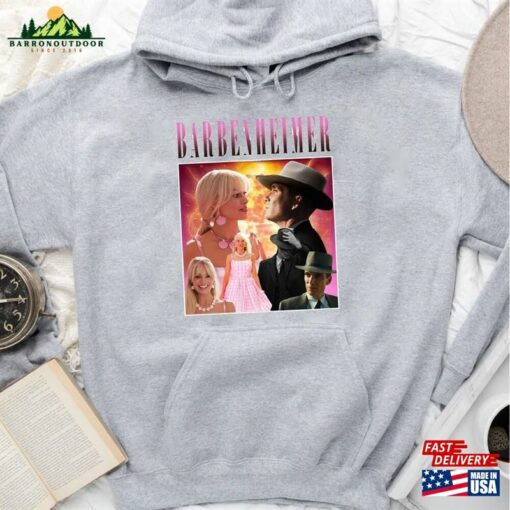 Oppenheimer Barbie Movie Fan Collage Essential T-Shirt Barbenheimer Sweatshirt Unisex Hoodie