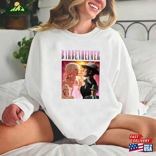 Oppenheimer Barbie Movie Fan Collage Essential T-Shirt Barbenheimer Sweatshirt Unisex Hoodie